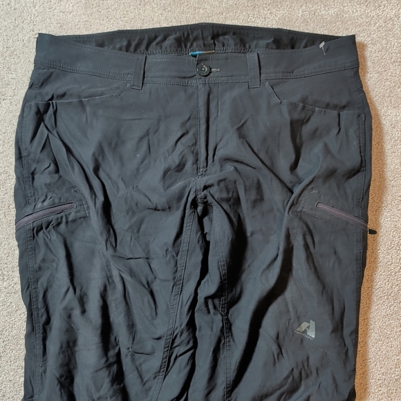 Mens Eddie Bauer First Ascent Black Cargo Fleece Lined Pants W40 L31 Gorpcore - Picture 4 of 13